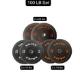 thumbnail image 2 of HAJEX Olympic Rubber Bumper Plates Set 2 inch - 100LB Set - ( 10LB, 15LB & 25LB), 2 of 5