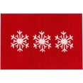 thumbnail image 2 of Yhmxh Bathroom Rugs Red White Snowflake Bathroom Rugs 24W X 16L Non-Slip Rubber Machine Washable Soft Absorbent Bath Mat Rug Festive Bathroom Floor Mat Living Room Rug Bath Mat, 2 of 7