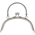 thumbnail image 2 of Purse Clasp Frame, Purse Handle DIY Making Supplies Coin Bag Handle Lock Clasp Lock  For Coin Bag Making For Handbag Ruthenium,Gold,Silver,Bronze, 2 of 8