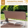 thumbnail image 4 of Outsunny Chaise Longue d'Extérieur de 79 Pouces avec Auvent, avec Oreiller et Roues, Brun, 4 of 10