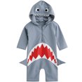 thumbnail image 1 of 0-24M Infant & Little Boys UPF 50+ Protection Swimsuit Onepiece Rashguard Swimwear Sunsuit Quick Dry Jaws, 1 of 7