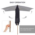 thumbnail image 4 of Outsunny Patio Umbrella Sun Outdoor Umbrella with Bamboo Ribs for Garden, 4 of 10