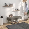 thumbnail image 2 of HOMCOM End of Bed Bench, Upholstered Bedroom Bench with Storage Beige, 2 of 10