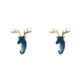 thumbnail image 3 of Ruiboury Animal Head Key Hook Sturdy And Durable Construction Adds Touch Of Whimsy Retro blue (deer) 2Set, 3 of 6