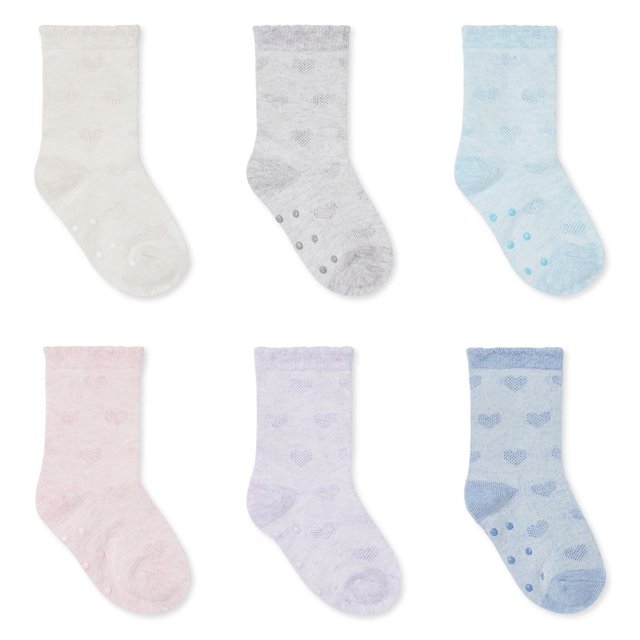 Lot de 6 paires de chaussettes George pour bébés filles