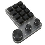12 Clé 3 Knob Mechanical Keyboard Red Switch, Fonction de personnalisation, Mechanic Keyboard, Confortable Touch for Window, Vista, Linux, OS X