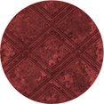 thumbnail image 1 of Ahgly Company Tapis d'Intérieur Ronds Transitionnels Rouges Lavables à la Machine, 7 Pieds Rond, 1 of 7