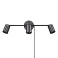thumbnail image 1 of 3-Light Matte Black Plug-In or Hardwire Track Lighting, 1 of 9