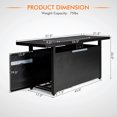thumbnail image 4 of Costway Foyer au Gaz Propane Rectangulaire 57 Pouces 50,000 Btu Table Extérieure, 4 of 10