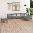 thumbnail image 1 of vidaXL 7 Piece Garden Lounge Set Solid Wood Pine Grey, 1 of 3