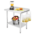 thumbnail image 1 of Garvee Tables de Travail et Postes de Travail Commerciaux 30x24x35 Pouces, Table en Acier Inoxydable Robuste avec Tablette Inférieure Ajustable, Table Utilitaire en Métal pour Garage, Cuisine, Restaurant, 1 of 16