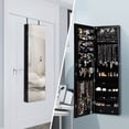 thumbnail image 1 of Costway Mirrored Jewelry Cabinet Jewelry Organizer w/2 LED Lights Black, 1 of 9
