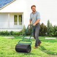 thumbnail image 2 of Outsunny 20" Push/Tow Behind Lawn Roller, 11 Gal Water/136 Lb Sand, Green, 2 of 10