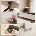 thumbnail image 4 of Mobile Folding Desk Inch  Small Sit-Stand Height Adjustable Rolling Laptop Desk  Space-Saving Portable Desk with Wheels for Home Office Craft &amp; Study, 4 of 8