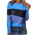 thumbnail image 1 of CEHVOM Femmes Dames Col Rond Hauts Amples T-Shirts Décontractés à Imprimé Blouse à Manches Longues Liquidation, 1 of 5
