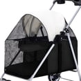 thumbnail image 3 of Cat Strollers,Pet Stroller Outdoor Portable Outdoor Pet Supplies Small Pet Stroller Professionally Tested, 3 of 5