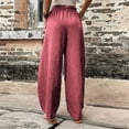 thumbnail image 3 of Birdeem Pantalon Décontracté Ample et Bouffant pour Femmes avec Poches, Combinaison Mode, Pantalon Salopette en Coton et Lin, 3 of 7