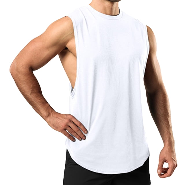Sport Débardeur Sans Manches à Encolure Ronde pour Homme, Mode Décontractée d'Été, Uni