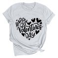 thumbnail image 1 of Pisexur Valentines Day T-shirt Top Femmes Imprimé Manches Courtes Haut Manches Courtes Col Rond Haut Chemise, 1 of 2