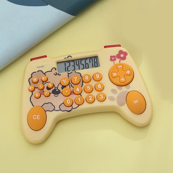 Calculatrice de Style Jeu avec Forme Personnalisée pour Étudiants et Examens, Calculatrice Numérique Portative avec Écran LCD, Portable et Amusante pour les Tâches de Maths