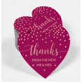 thumbnail image 2 of Inkdotpot Real Rose Gold Foil Thanks From The New Wedding Tags Favor Hang Paper Tags 100 Pieces, 2 of 6