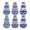 Blue, variant on CJiaWei 12 Pcs Blue And White Mixing Bowl Ornament Acrylic Chinoiserie Xmas Ornament Keepsake Hanging Chinoiserie Xmas Pendant 6 Style