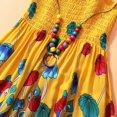 thumbnail image 4 of Robe d'Été Filles Robe de Fleurs Enfants Fille Belle Robe Bohème Plage Robes de Coton Sans Manches Arc-en-Ciel Robe de Soleil avec Collier 2-10 Ans, 4 of 9