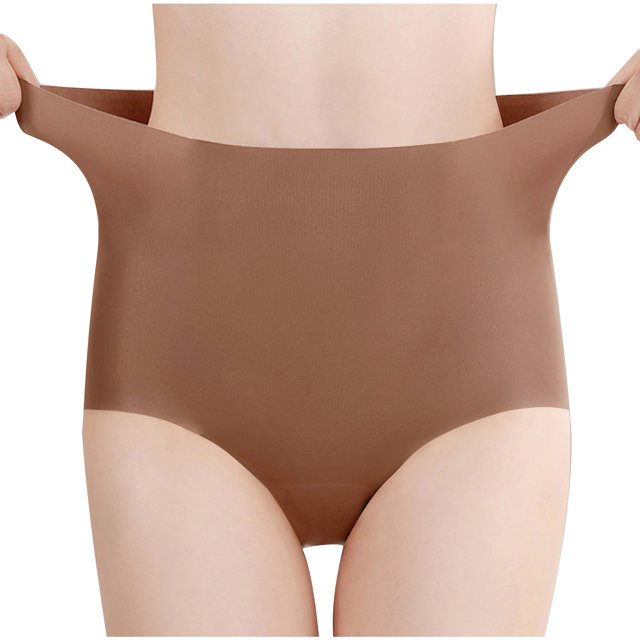 MeetoTime Seamless High Waisted Underwear Stretchy No Show Briefs Comfortable Full Coverage Panties