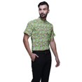 thumbnail image 2 of BESTMAN Chemise Décontractée pour Homme à Manches Courtes, Coupe Ajustée, en Coton, à Boutons, 2 of 5