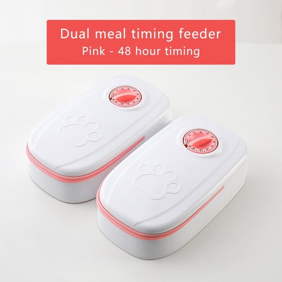-sealed Feeder, Pet Feeder With Timer, Timing And Control Of Dry Or Semi-wet Food, Food Dispenser, 48-hour Timing