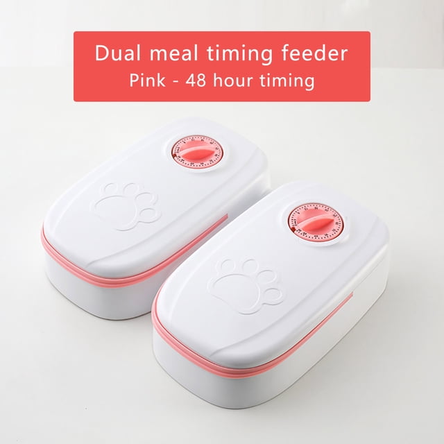 TopLLC Time-sealed Feeder, Pet Feeder With Timer, Timing And Control Of Dry Or Semi-wet Food, Food Dispenser, 48-hour Timing