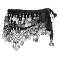 thumbnail image 2 of Belly Dance Waist Chain Black Silver, 2 of 9