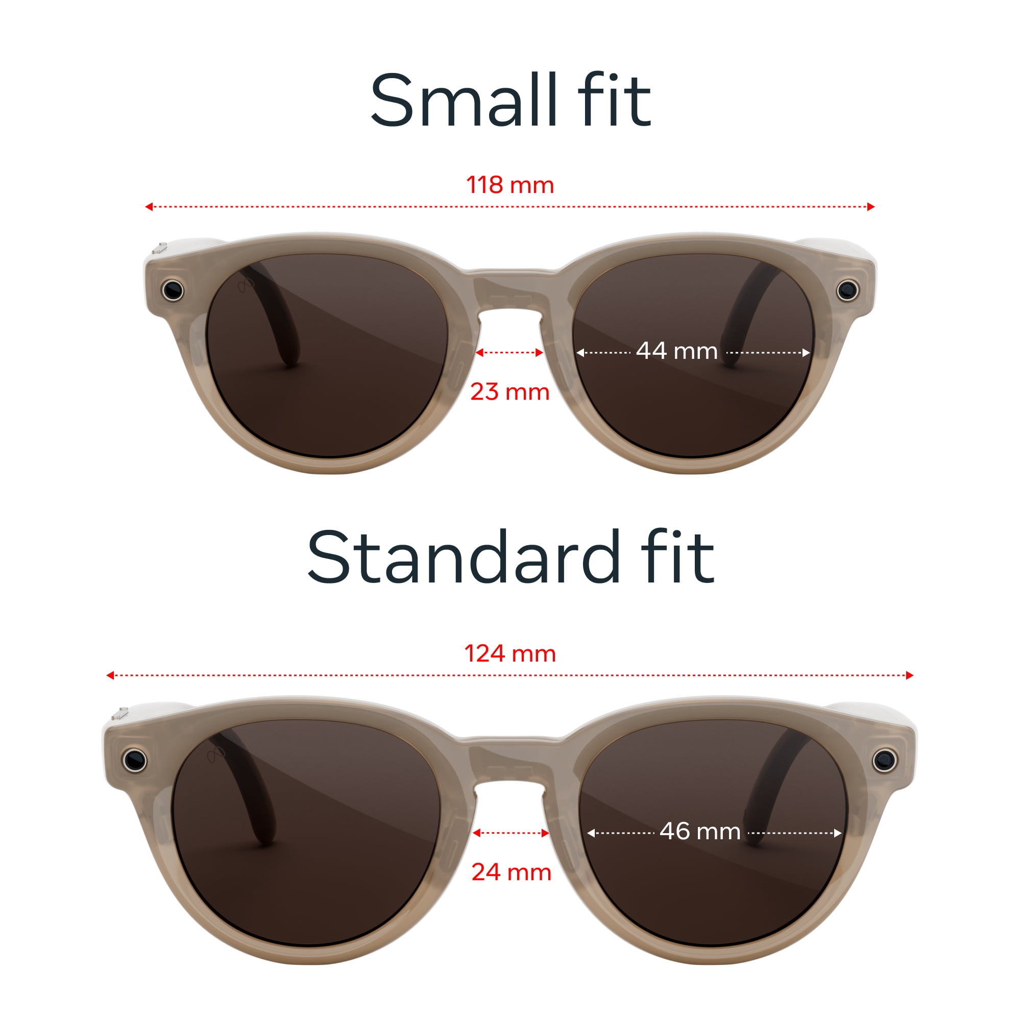 Meta Glasses, Nova Standard AI Glasses, Sandstone, Chocolate Lenses