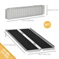 thumbnail image 3 of HOMCOM 5' Portable Wheelchair Ramp Aluminum Threshold Mobility Single-fold, 3 of 10