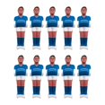 thumbnail image 1 of S SERENABLE 10 Pieces Foosball Men Set Soccer Table Mini Doll Table Football Men Blue White, 1 of 9