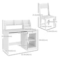 thumbnail image 3 of Qaba Ensemble Bureau et Chaise pour Enfants de 5 à 8 Ans avec Rangement, Blanc, 3 of 9