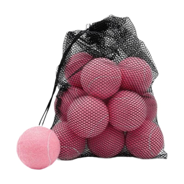 Lipstore 18 Pcs Balles de Tennis Résistantes à l'Usure Balles de Jeu Balles d'Entraînement Résilience 2,52 Pouces Rose Pâle