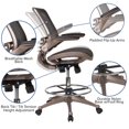 thumbnail image 2 of Mid-Back Transparent Black Mesh Drafting Chair with Melrose Gold Frame and Flip-Up Arms, 2 of 9
