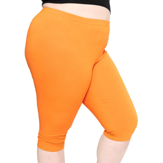 Stretch Is Comfort Women's Plus Size Knee Length Leggings| Adult X-Large - 7x