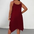 thumbnail image 4 of Ounisa Robe Camisole Midi Fluide Sans Manches à Encolure Dégagée et Ourlet Asymétrique pour Femme Grande Taille, 4 of 8