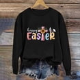 thumbnail image 4 of EGNMCR Easter T-Shirt Imprimé T-Shirts Graphiques pour Femmes T-Shirts pour Femmes T-Shirt à Col Rond pour Femmes Haut à Manches Longues Imprimé Easter Chandails T-Shirt pour Femmes, 4 of 5