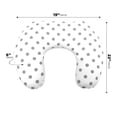 thumbnail image 2 of Ergonomic White Nursing Pillow with a Grey Polka Dot Pattern, #1pcs038fp, 2 of 3