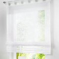 thumbnail image 4 of GROWTH TANK Roman Curtains In Voile Polyester Suitable For Bedroom, Balcony Home And Kitchen White-120×155cm, 4 of 9