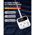 thumbnail image 2 of Electric Heated Throw Blanket - 10 Adjustable Heat Levels, 10-Hour Timer, ETL Certified, Portable, Washable, Fast Heating - 50x60 inches, 2 of 6