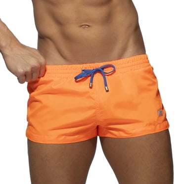 Ketyyh-chn99 Mens Shorts 2024 Fashion Mens Workout Shorts Swim Trunks Liner Swim Shorts Swimming Trunks Bathing Suit Orange,M