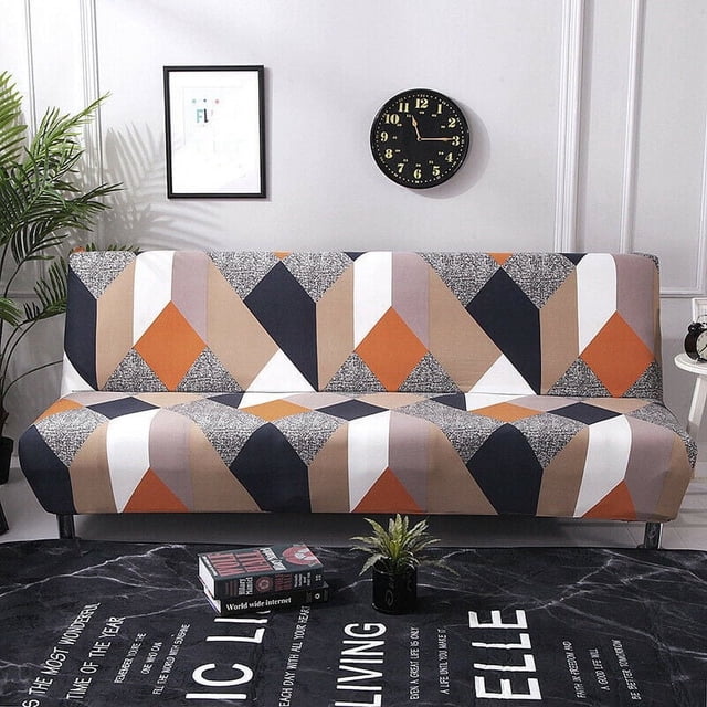 CHOK 2024 Futon Slipcover Armless Sofa Cover Stretch Sofa Bed Slipcover Protector Elastic
