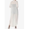 thumbnail image 2 of TheMogan Cardigan Long à Manches Longues en Maille pour Femmes Mi-Mollet Caftan Transparent, 2 of 6
