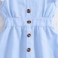 thumbnail image 4 of Liquidation d'Économies d'Été! WRKEKC Robes d'Été pour Filles, Robe Décontractée pour Filles, Robe d'Été à Manches Courtes pour Filles Col Claudine Mignonne Robe de Princesse Col Rond Jupe à Nœud de Princesse 8 Ans, 4 of 7