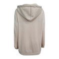 thumbnail image 3 of Womens Solid Color Hoodie Zipper Long Sleeve Sweatshirts Pockets Long Coat Tops, 3 of 5
