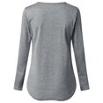 thumbnail image 4 of CHUANK Chemise Longue Cache-Ventre Fluide à Col Rond Unie à Manches Longues Hauts Grande Taille pour Femmes Chic Tunique Confortable à Porter avec des Leggings Bleu TTG, 4 of 7
